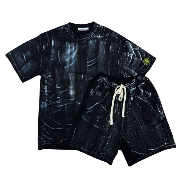 CONJUNTO CORTO C STONE ISLAND NEGRO TL #C50