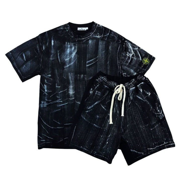 CONJUNTO CORTO C STONE ISLAND NEGRO TL #C50