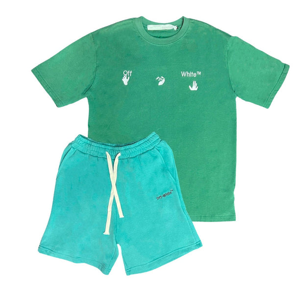 CONJUNTO CORTO C OFF WHITE VERDE TL #C54