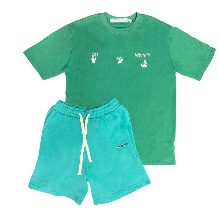 CONJUNTO CORTO C OFF WHITE VERDE TL #C54