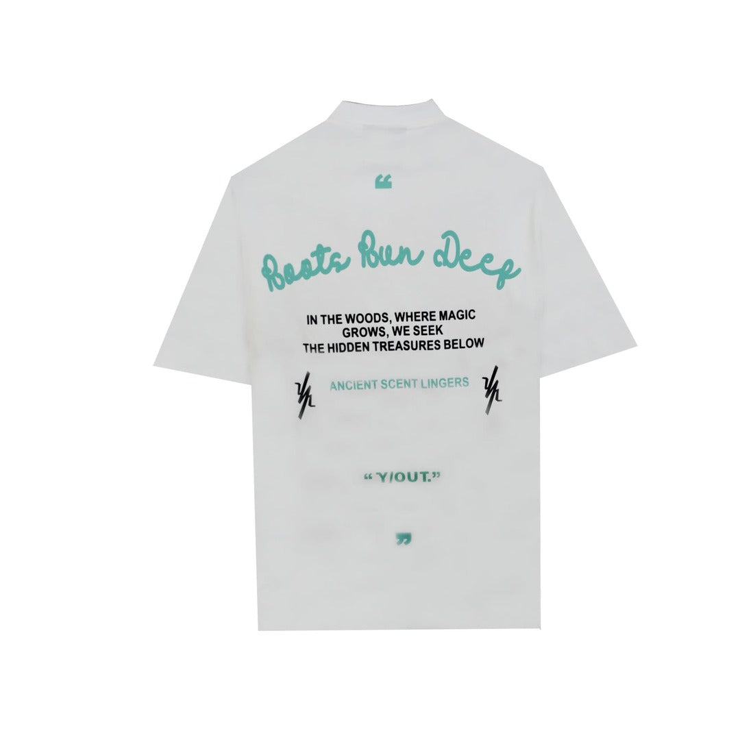 CAMISETA OUT LOGO VERDE #P260