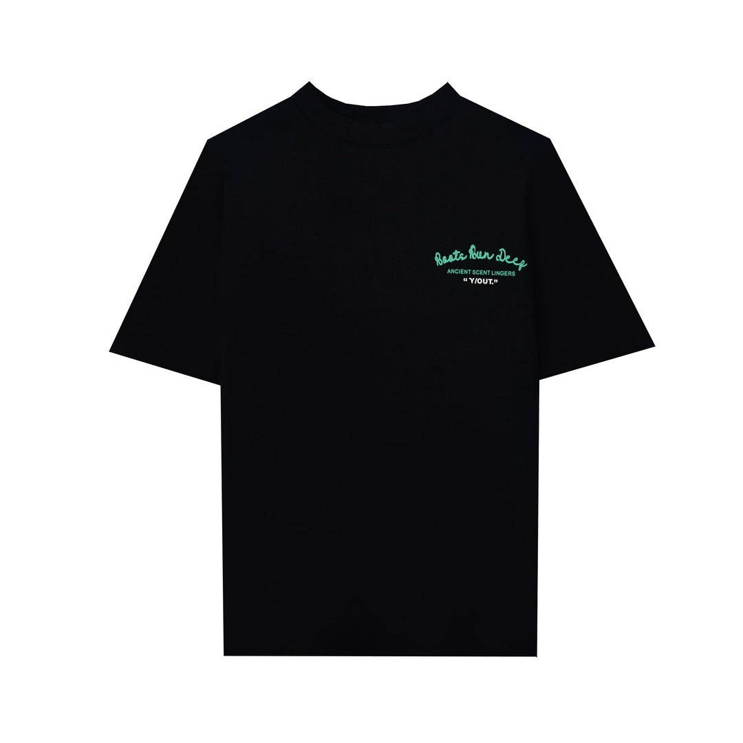 CAMISETA OUT LOGO VERDE #P260