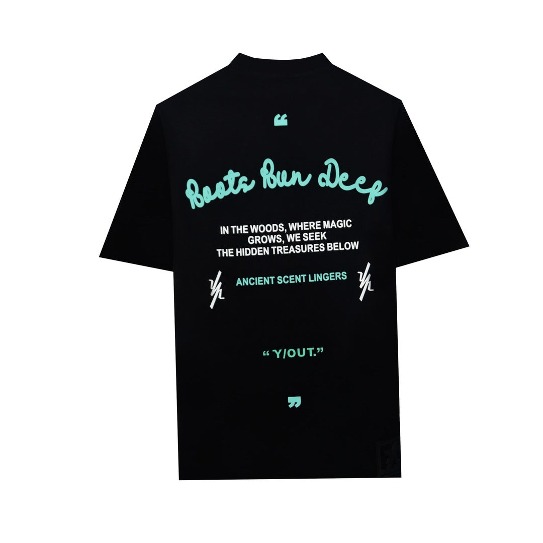 CAMISETA OUT LOGO VERDE #P260