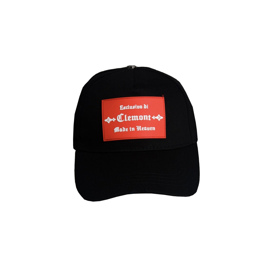 GORRA CLM LOGO ROJO  NEGRO .#PP64