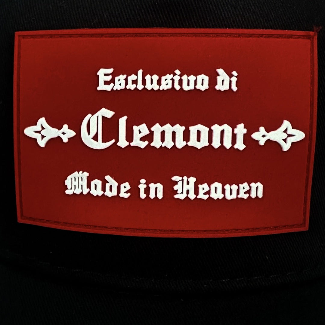 GORRA CLM LOGO ROJO  NEGRO .#PP64