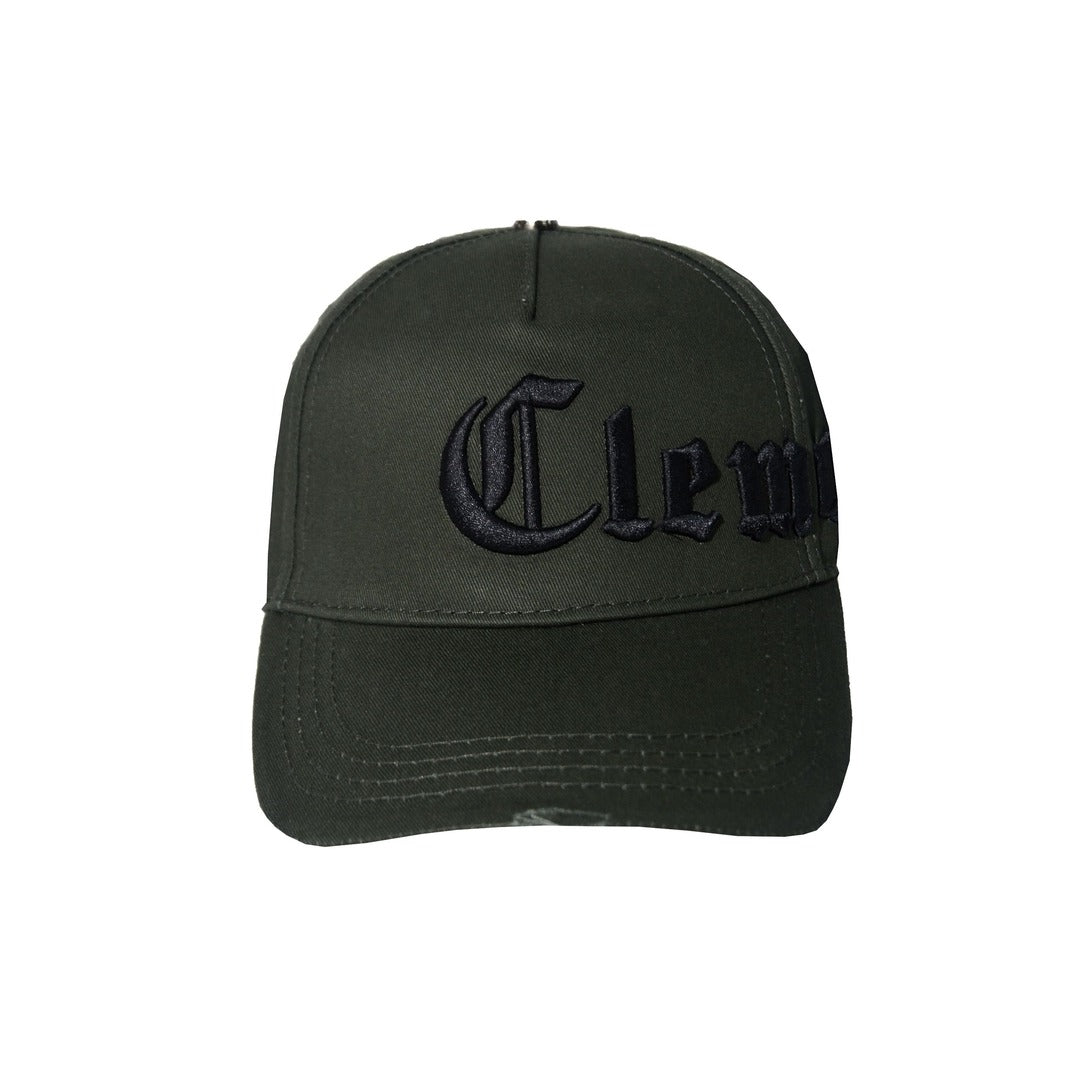 GORRA CLM LETRAS LADO  VERDE MILITAR .#PP65