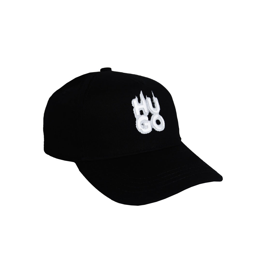 GORRA HUGO LETRAS PINTURA  NEGRO .#PP88